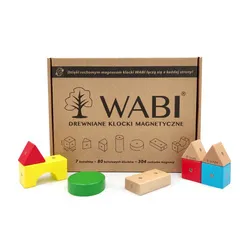 Drewniane klocki magnetyczne WABI 80